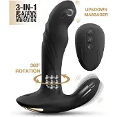 Dorcel - Roterende Prostaat Massager met afstandsbediening MULTI P-JOY - zwart