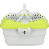 Trixie Transportbox Mini-Capri 40 x 22 x 30 cm. dunkelgrau/hellblau