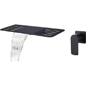 Best design Planchet Waterval A-Line Emotie Inbouw Mengkraan Mat Zwart