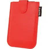 Valenta Kaarthouder - insteekhoesje - Leer - Slide - 5 pasjes - RFID - ultra dun - Rood