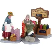 Lemax Fabric vendor, set of 3