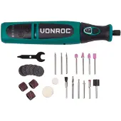 Vonroc Roterende multitool 8V | Incl. 24-delige accessoire set, oplader en opbergtas