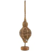 Rivièra Maison | Kerstpiek Christmas rotan naturel x35 cm kerstversiering | NADUVI