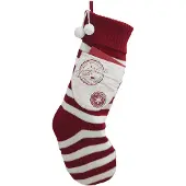 Partyking Kerstsok met Zak – Rood/Wit Gestreept – Santa Approved – 52 x 24 cm – Met Opbergzakje