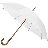 Impliva paraplu Eco 102 cm bamboe/polyester wit/bruin