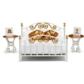 Lundby Brass Bed Set 18292 Educational Toy Goud Kinderen