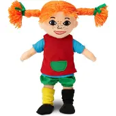 Peppi Pitkätossu Knuffels 'Langstrumpf' blauw / geel / groen / rood