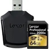 Lexar Pro Gold 64GB SDXC V90 UHS-II - R300/W260 MB/s