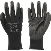 Silverline PU Handschoen met zwarte handpalm M 8