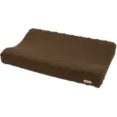Meyco Baby Knots aankleedkussenhoes - chocolate - 50x70cm