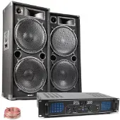 Skytec MAX215 met SPL2000 versterker - 2000W complete installatie