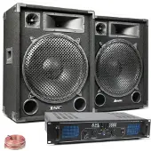Skytec MAX15 met SPL1000 versterker - 1000W complete installatie