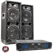 Skytec MAX28 met SPL1000 versterker - 1000W complete installatie