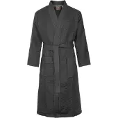 Badrock Wafel badjas voor sauna antraciet L - unisex