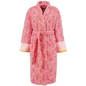 Pip studio Jacquard Check Badjas - Donkerroze S