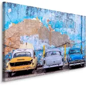 Karo-art Schilderij - Oldtimers in Cuba, 5 maten, Premium Print