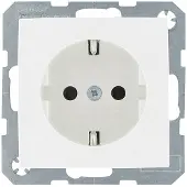 Berker S1 - Enkele wandcontactdoos inbouw geaard (wit)