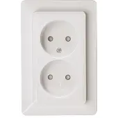 Kopp Milano - Dubbele wandcontactdoos inbouw ongeaard (wit)