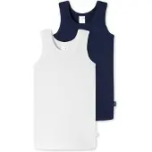 Schiesser Onderhemd navy / wit