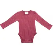 Jollein Rompertje Jollein Lange Mouw Rib Maroon Red-maat 50 / 56
