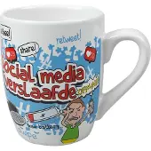 Paper Dreams Cartoonmok - Social media verslaafde Paperdreams Beker
