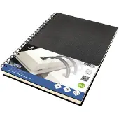 Kangaro dummyboek - A4 - zwart - met spiraal - 160 blanco pagina's - 140 grams - schetsblok