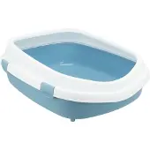 Trixie - Kattenbak Primo - Met Rand - Grijs/Wit - XXL - 71X56X25 cm