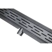 Wiesbaden Douchegoot met flens 90x7 cm 6.7 cm diep gunmetal