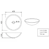 Wiesbaden Valerie solid surface opbouwwastafel 43x43x13cm rond mat wit