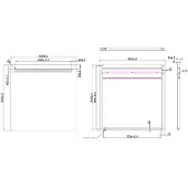 Wiesbaden Line spiegel 80x80cm met LED verlichting