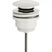 Hak Impala wastafelafvoer 5/4", klik-klak, Rockstone plug, wit mat
