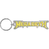 Rock Off Megadeth - Logo Sleutelhanger - Zilverkleurig/Geel