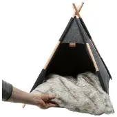 Trixie kattenmand tipi vilt antraciet - 55x55x65 cm