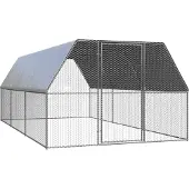 vidaXL Kippenhok 3x6x2 m gegalvaniseerd staal