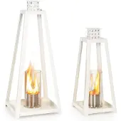 Blumfeldt Fiamme Triangolo bio-ethanol lantaarn set van 2 rvs brander 0,3 liter 4h brandduur