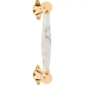 Formani Lazaro Rosa-Violan BOSCO LZ185MA greep tbv houten deur - messing ongelakt/carrara marmer