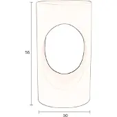 Dutchbone Sai Bijzettafel Rond 30 cm Metaal Zand| Beige 06316