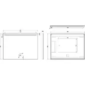 Wiesbaden Ambi One dimbare Led condensvrije spiegel 80x60cm