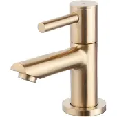 Wiesbaden Fonteinset Rhea S mini met fontein rechts quartz, kraan, sifon en afvoerplug geborsteld messing