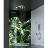 Hotbath Mate M190 inbouw hoofddouche met LED, waterval en twist 48x63cm chroom