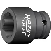 Hazet Krachtdopsleutel · met speciaal profiel 2784S-1 · 1/2 inch (12,5 mm) vierkant hol · Ribbelprofiel · 39 mm