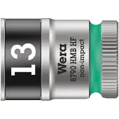Wera doppeninzetstuk 3/8", vierkant 8 mm, kort, staal, 29 17,5 mm