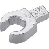 Hazet Insteek-ringsleutel · open 6612C-16 · 9 x 12 mm insteekvierkant massief · Buitentwaalfkant profiel · SW 16 mm