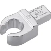 Hazet Insteek-ringsleutel · open 6612C-13 · 9 x 12 mm insteekvierkant massief · Buitentwaalfkant profiel · SW 13 mm