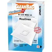 Cleanbag stofzuigerzakken 4 stuks - Geschikt voor Moulinex Compact - 250 A8201 A8203 - Inclusief 1 filter - Alternatief