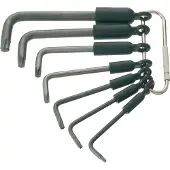 Hazet 2115-T/7R Binnen-Torx Haakse schroevendraaierset T 8, T 10, T 15, T 20, T 25, T 30, T 40 7-delig