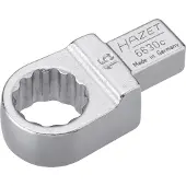 Hazet Insteekringsleutel 6630C-15 · 9 x 12 mm insteekvierkant massief · Buitentwaalfkant tractieprofiel · SW 15 mm