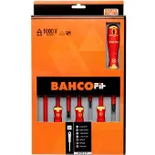 Bahco Insulated Fit Slotted And Pozidriv With Multi-component Handle Schroevendraaierset 7 Eenheden