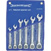 Silverline 6-delige vaste steek-ringratelsleutel set | 8 - 17 mm - 633788