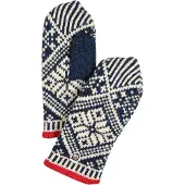 Hestra Nordic Wool Mitt (Maat - 7, Kleur - Medium blue/Offwhite)
